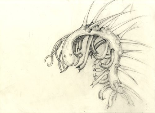 Kresba pravěkého tvora