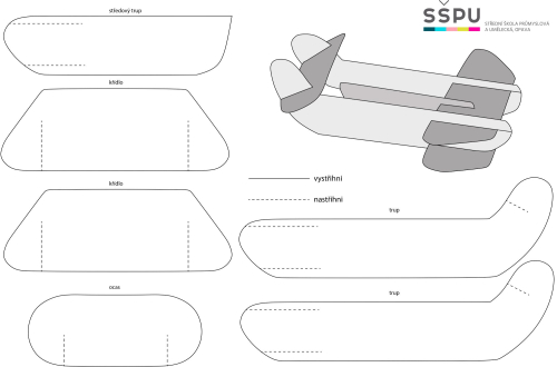 Divadlo loutek Ostrava - skládačka letadlo