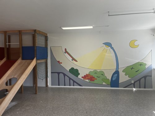 Klokánek Dolní Benešov - výmalba herny