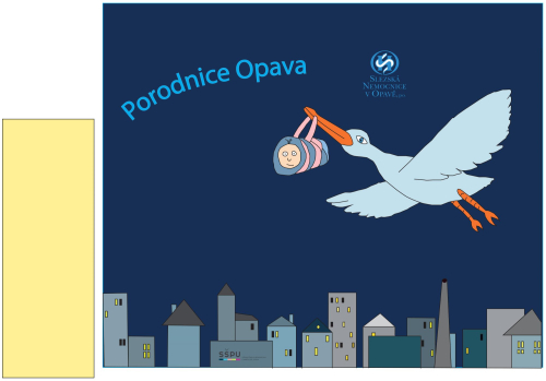 Slezská nemocnice Opava - návrh fotostěny porodnice