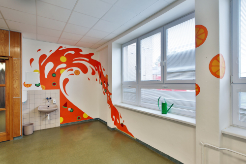 SOU Opava - výmalba jídelny