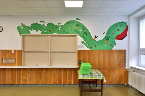 SOU Opava - výmalba jídelny